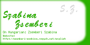 szabina zsemberi business card